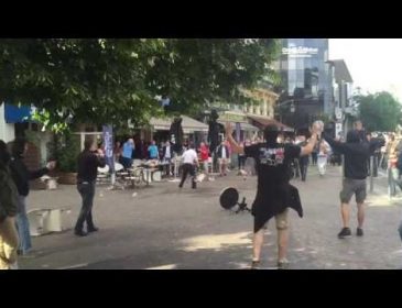 Россияне снова напали на английских болельщиков (видео)