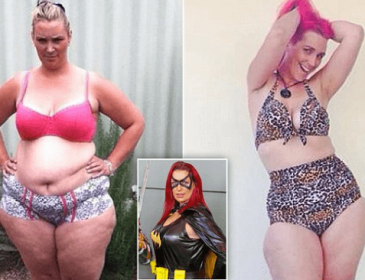 Этой женщине удалось похудеть на 65 кг при помощи костюма суперженщины