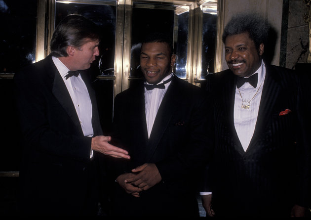 Businessman Donald Trump, athlete Mike Tyson and Boxing Promoter Don King attend Gourmet Gala Benefiting March of Dimes on November 21, 1989 at the Plaza Hotel in New York City. (Photo by Ron Galella/WireImage)